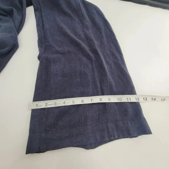 RHYTHM linen blend STEVIE WIDE LEG PANT BLUE size size 2 - Picture 9 of 10